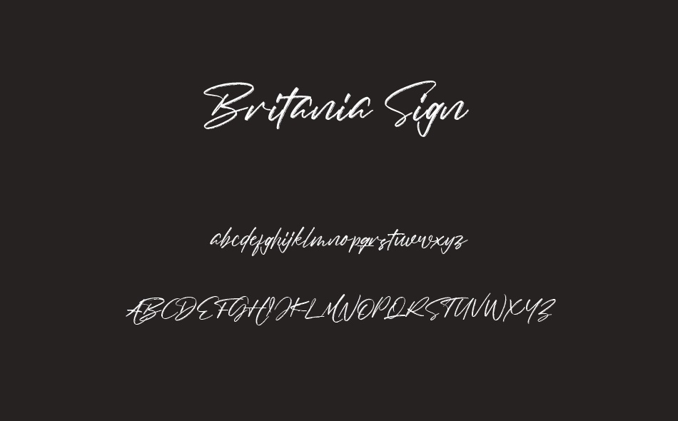 Britania Sign font