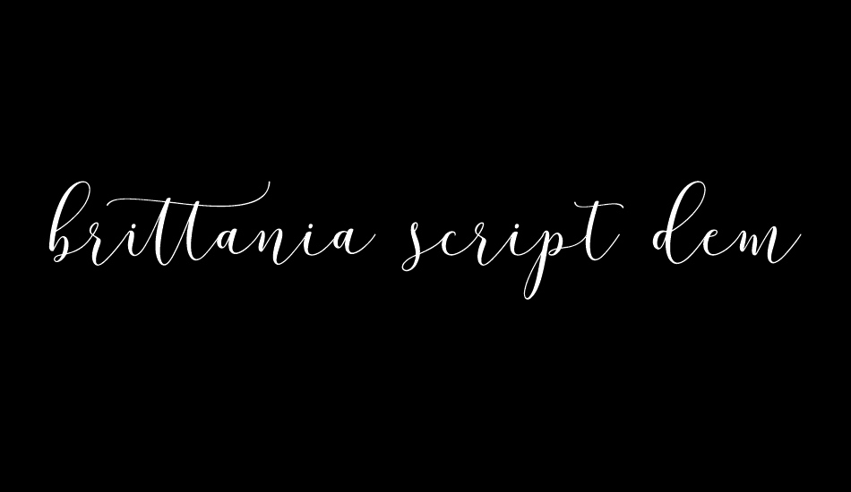 brittania script demo font big