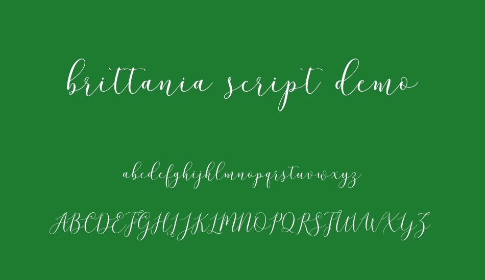 brittania script demo font