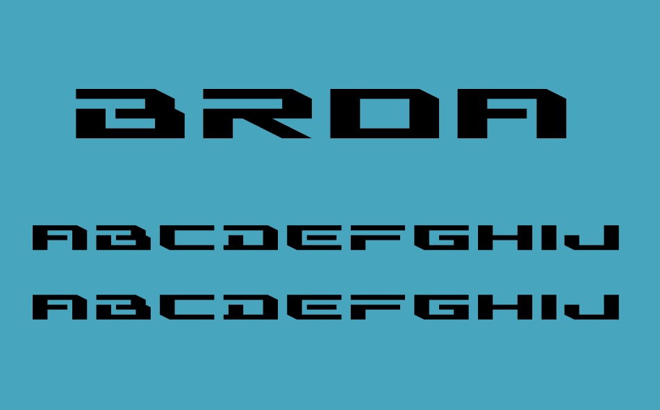 Broadband font