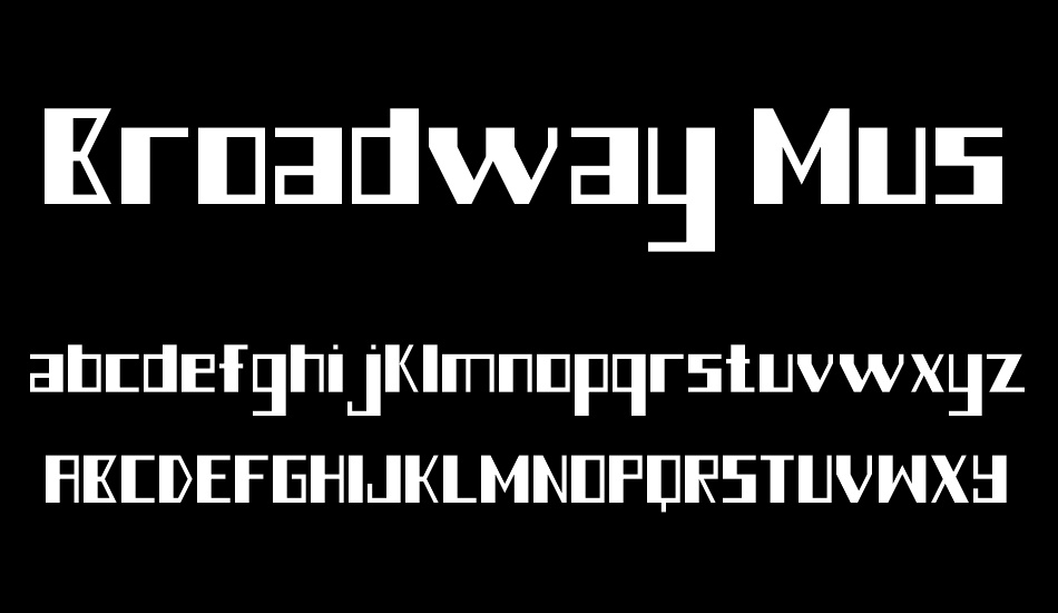 Broadway Musical font