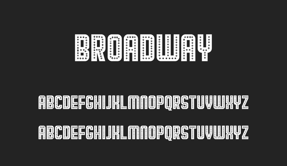 Broadway font