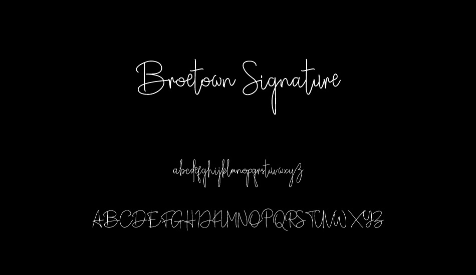 Broetown Signature font