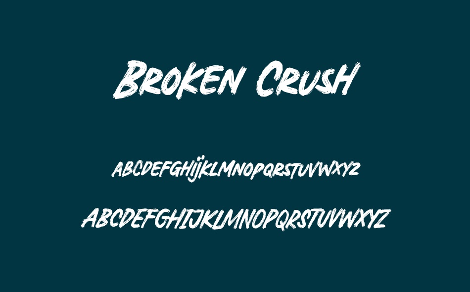 Broken Crush font