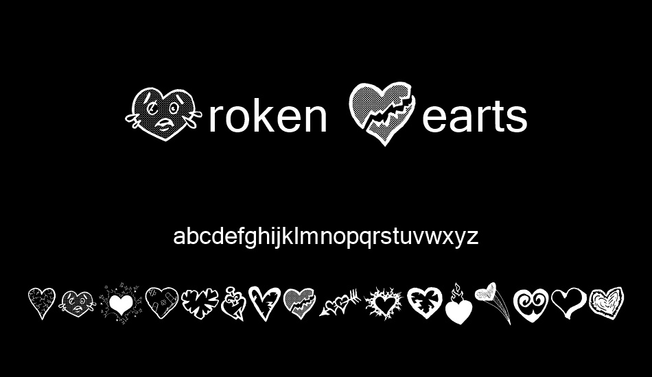 Broken Hearts font
