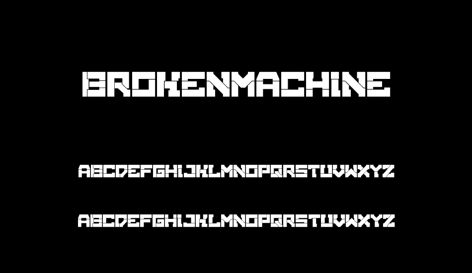 BrokenMachine font