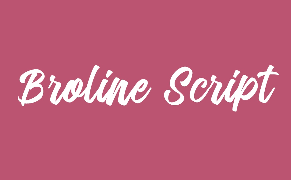 Broline Script font big
