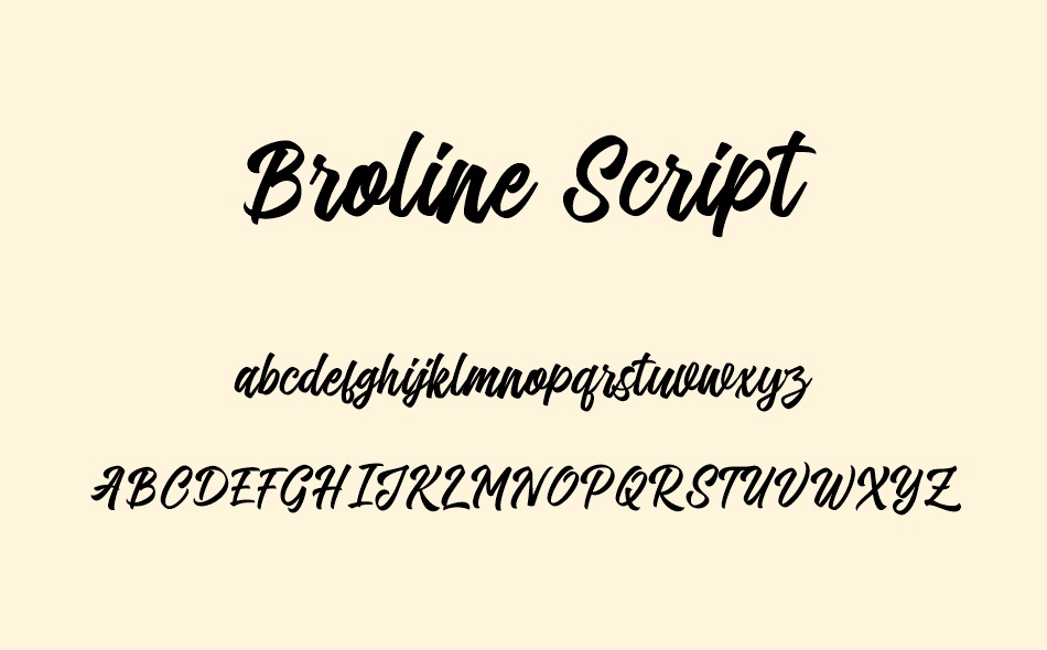 Broline Script font