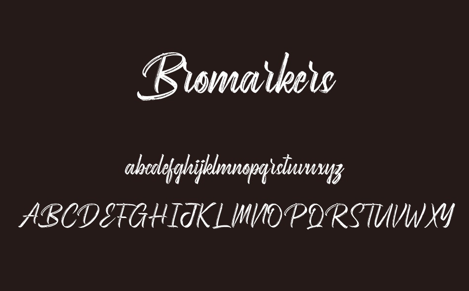 Bromarkers font