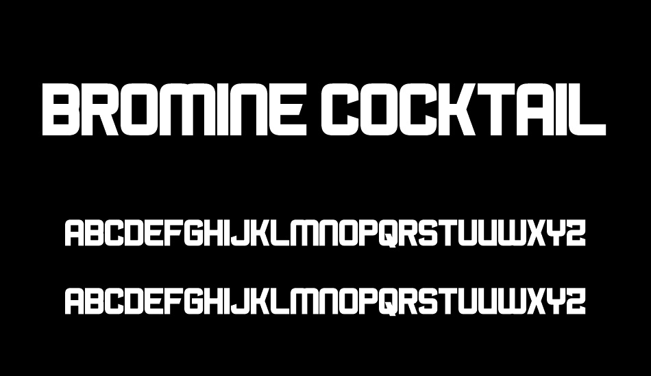 Bromine Cocktail font
