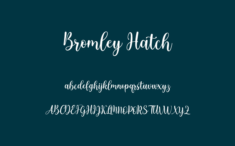 Bromley Hatch font