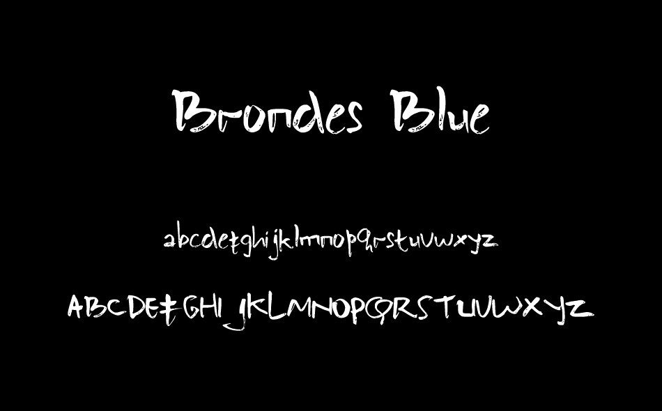 Brondes Blue font