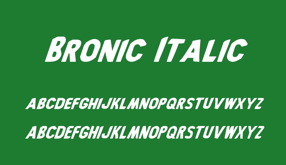 Bronic Italic font