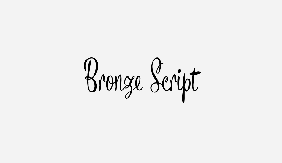 bronze-script-personal-use font big