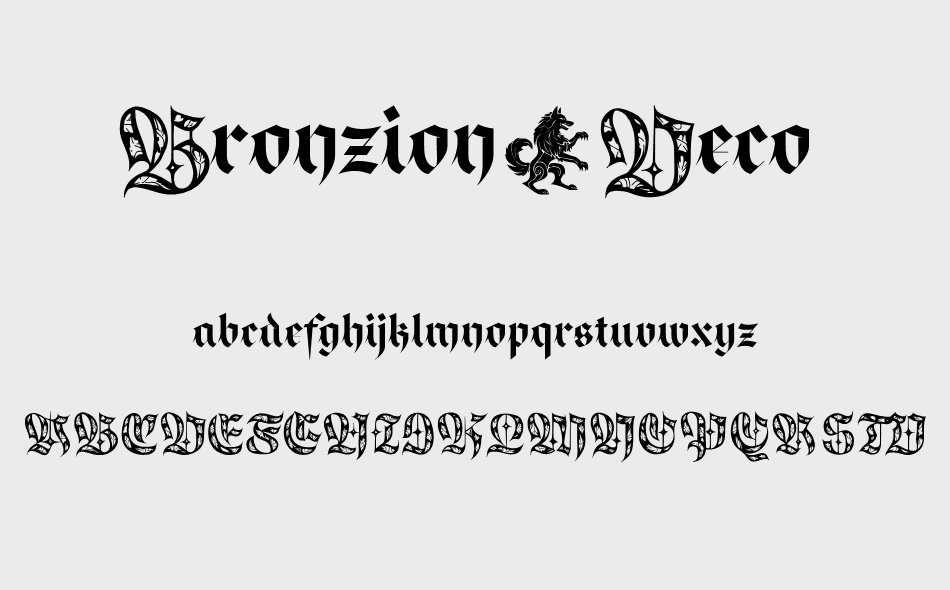 Bronzion Deco font