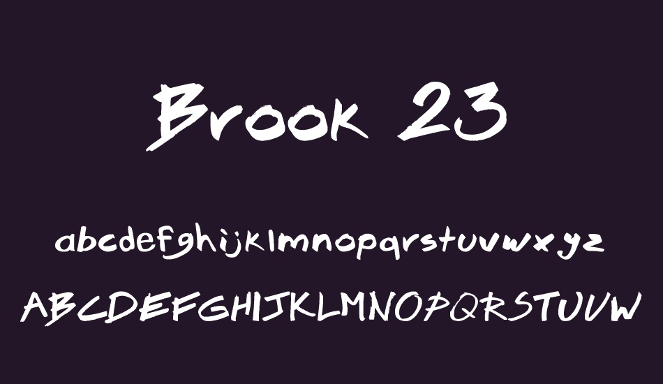 Brook 23 font