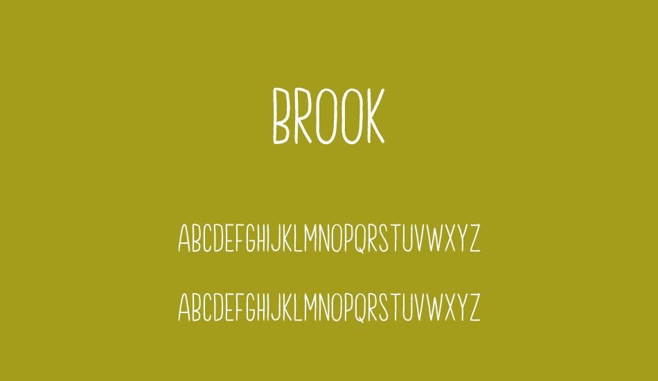Brook Demo font