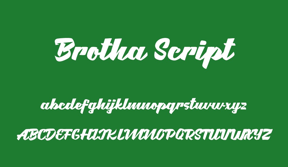 Brotha Script font