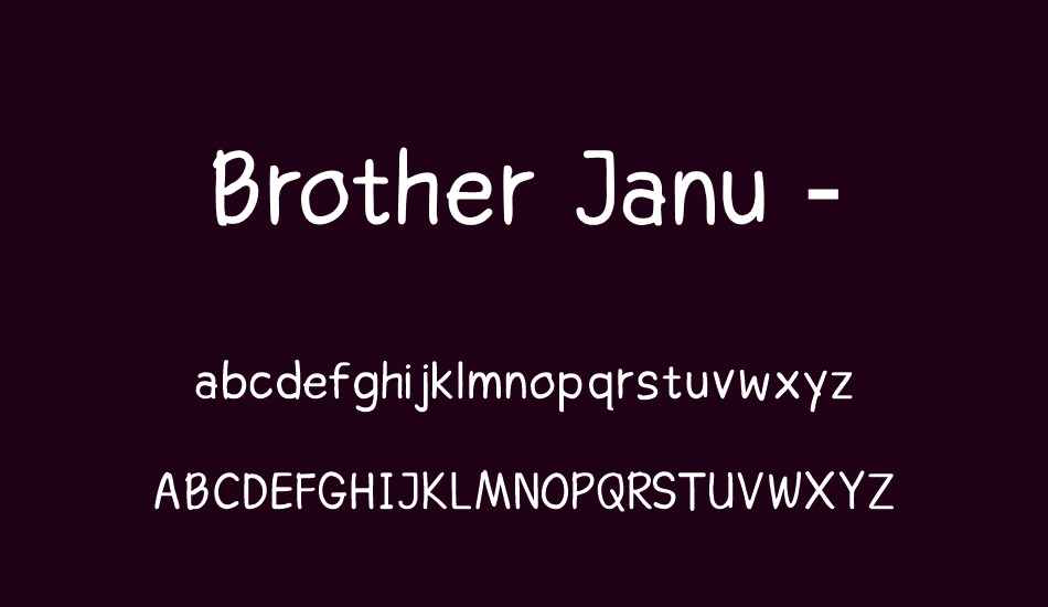 brother-janu---demo font