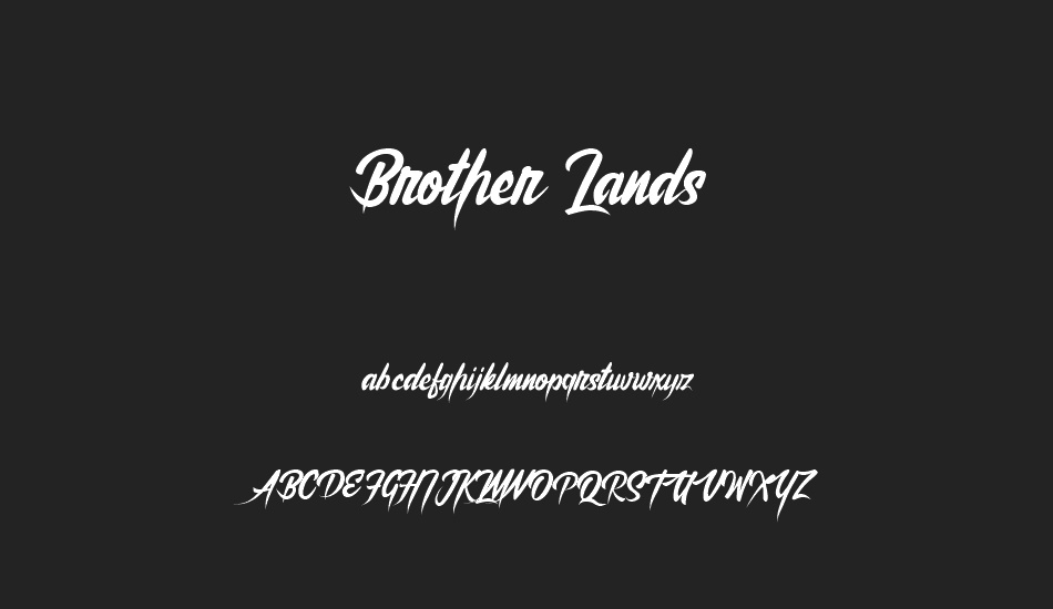 Brother Lands font