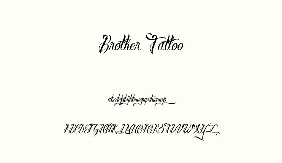 brother-tattoo font