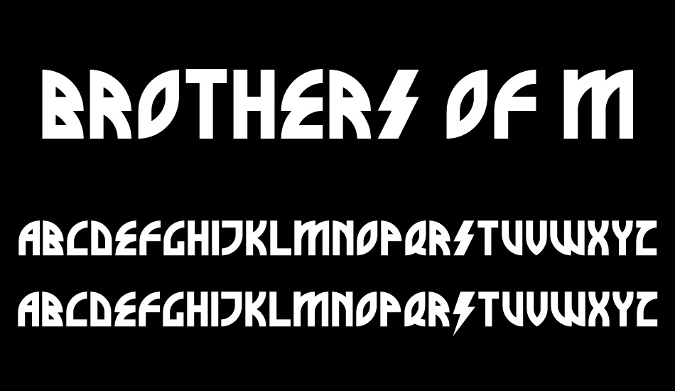 Brothers of Metal font