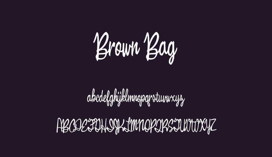 Brown Bag font
