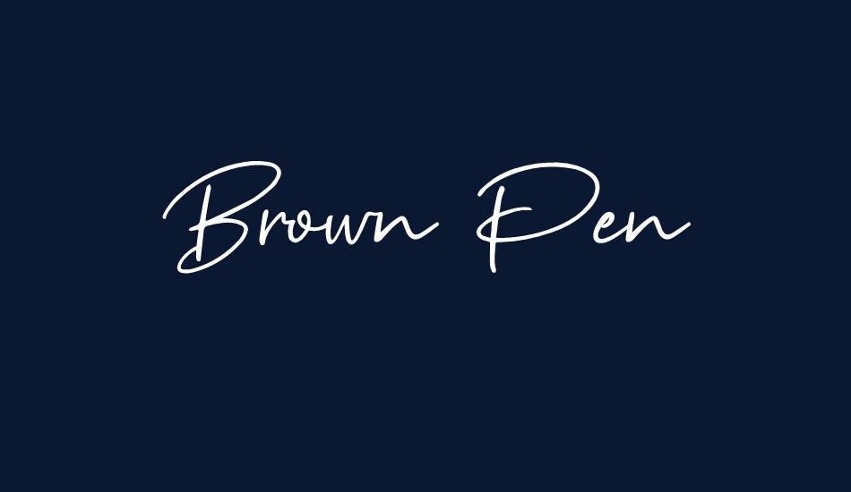 Brown Pen font big