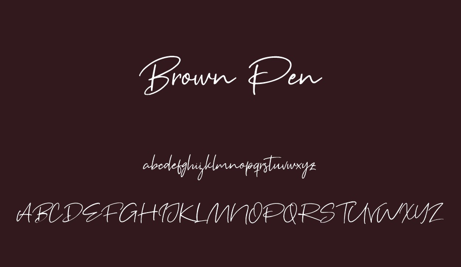 Brown Pen font