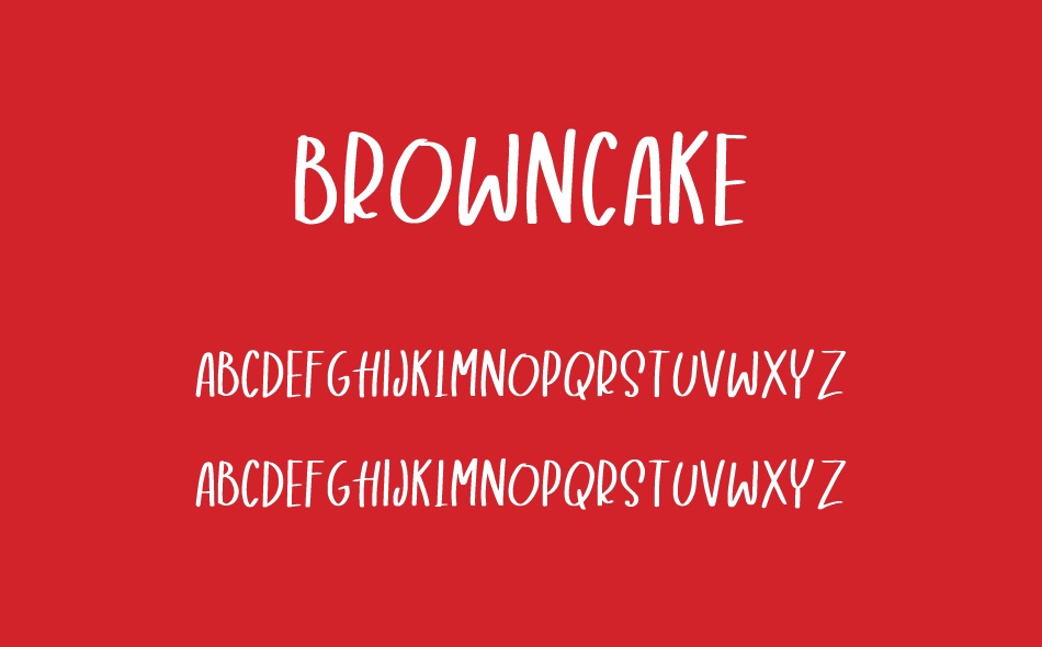 Browncake font