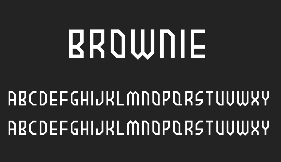 BROWNIEregular font