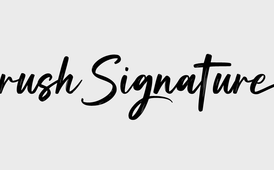 Brush Signature font big