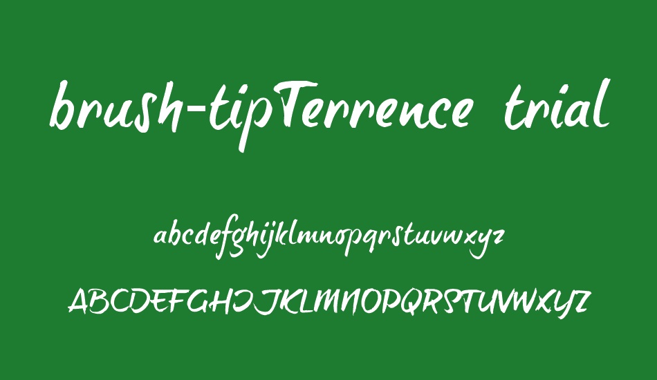 brush-tipTerrence trial font