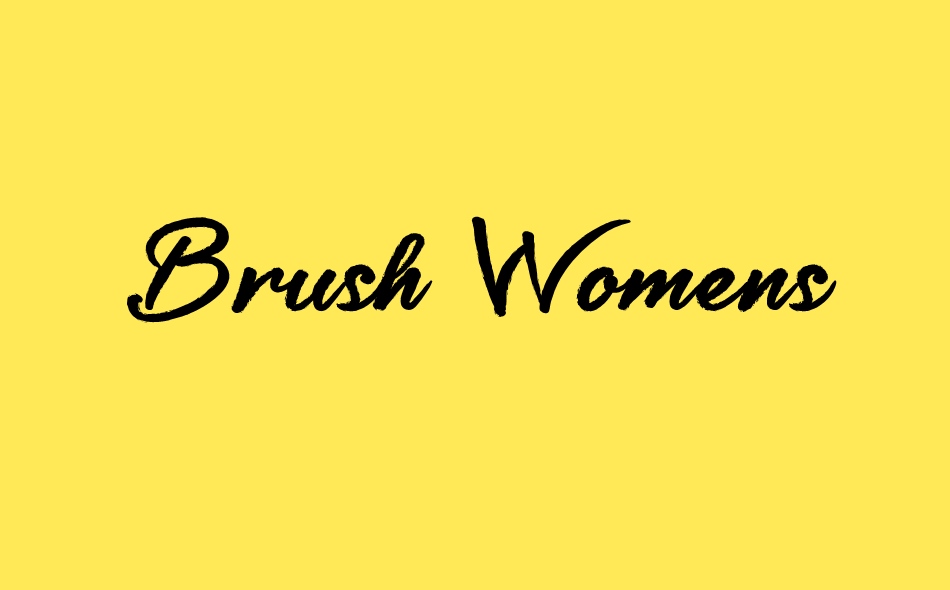 Brush Womens font big