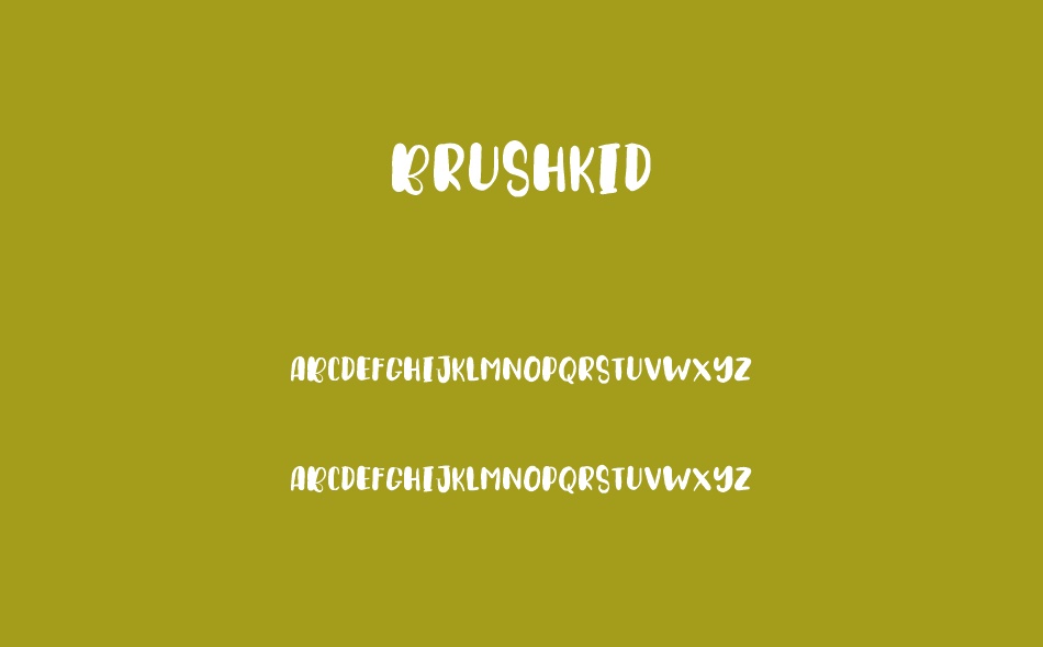 Brushkid font