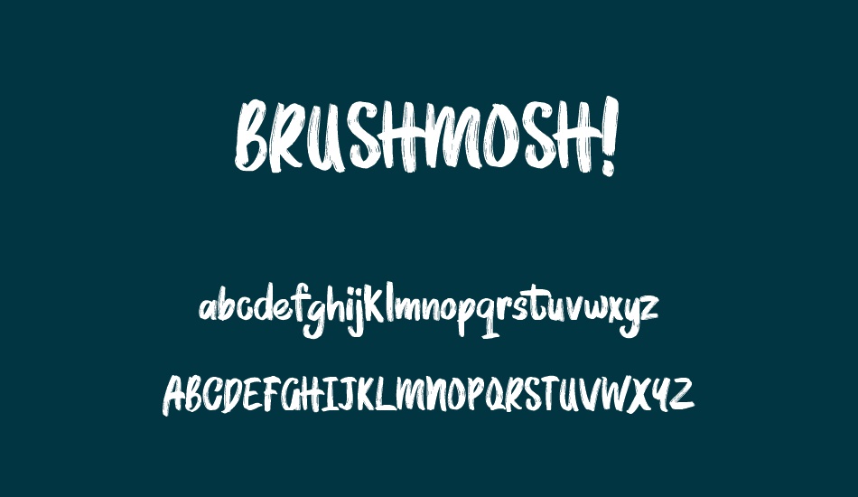 Brushmosh free font