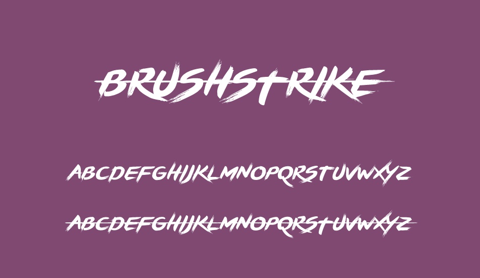 brushstrıke font