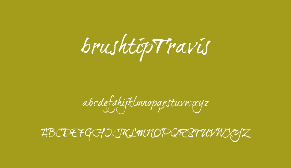 brushtipTravis font