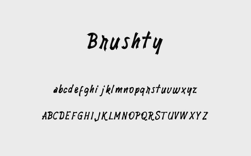 Brushty font