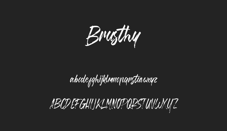 Brusthy font