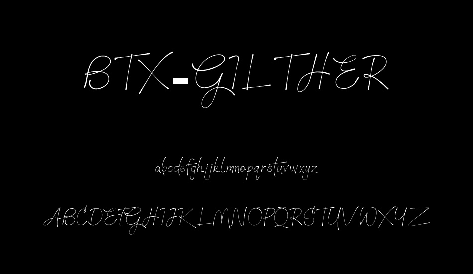BTX-GILTHER font