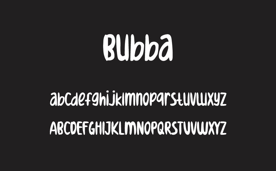 Bubba font