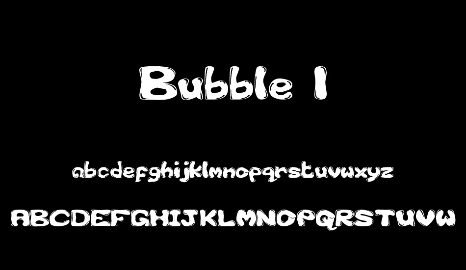 Bubble font 1