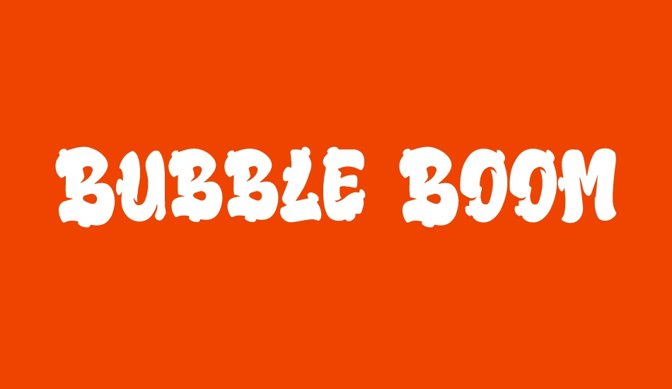 Bubble boom font sample