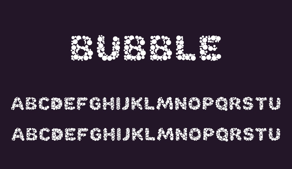 Bubble font