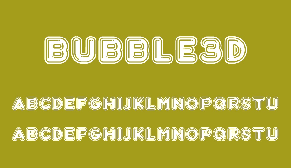 Bubble3D font