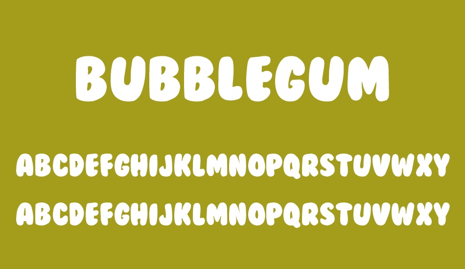 BubbleGum font