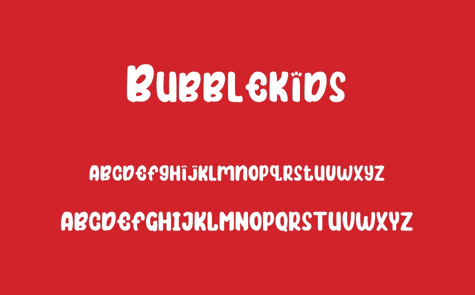 Bubble Kids font