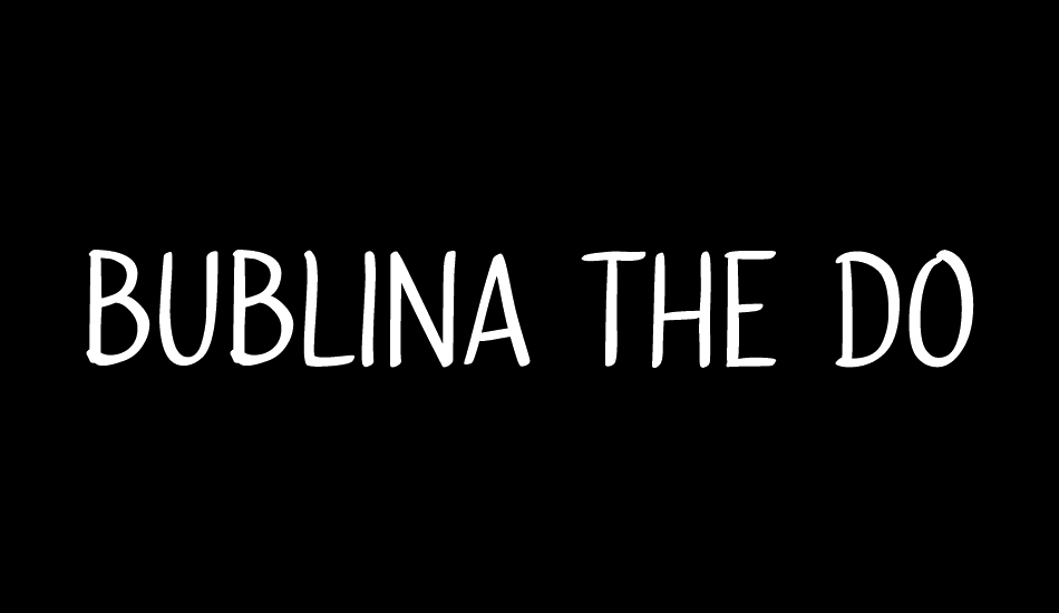 Bublina the Dog font big