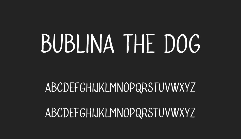 Bublina the Dog font